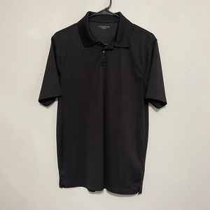 Covington Men’s Solid Black Short Sleeve Collared Polo Shirt Size Small